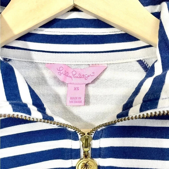 Lilly Pulitzer 1/2 Zip Skipper Striped Pullover - Picture 2 of 4